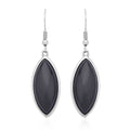 Black Obsidian Earrings in Stainless Steel 45.00 ctw - Sticky add to cart bar