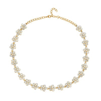 Austrian Crystal Necklace (20-22 Inches) in Goldtone