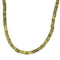 Italian Natural Vesuvianite Beaded Necklace 20 Inches in Sterling Silver 100.00 ctw - Sticky add to cart bar