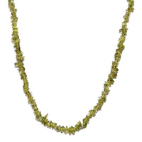 Italian Natural Vesuvianite Chips Necklace 20 Inches in Sterling Silver 95.00 ctw