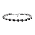 Thai Black Spinel Cluster Bracelet in Stainless Steel (6.50-8.00In) 4.75 ctw | Tarnish-Free, Waterproof, Sweat Proof Jewelry - Sticky add to cart bar