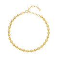 18K Yellow Gold Diamond-Cut Beaded Bracelet (6.50-8.00In) 3.70 Grams - Sticky add to cart bar
