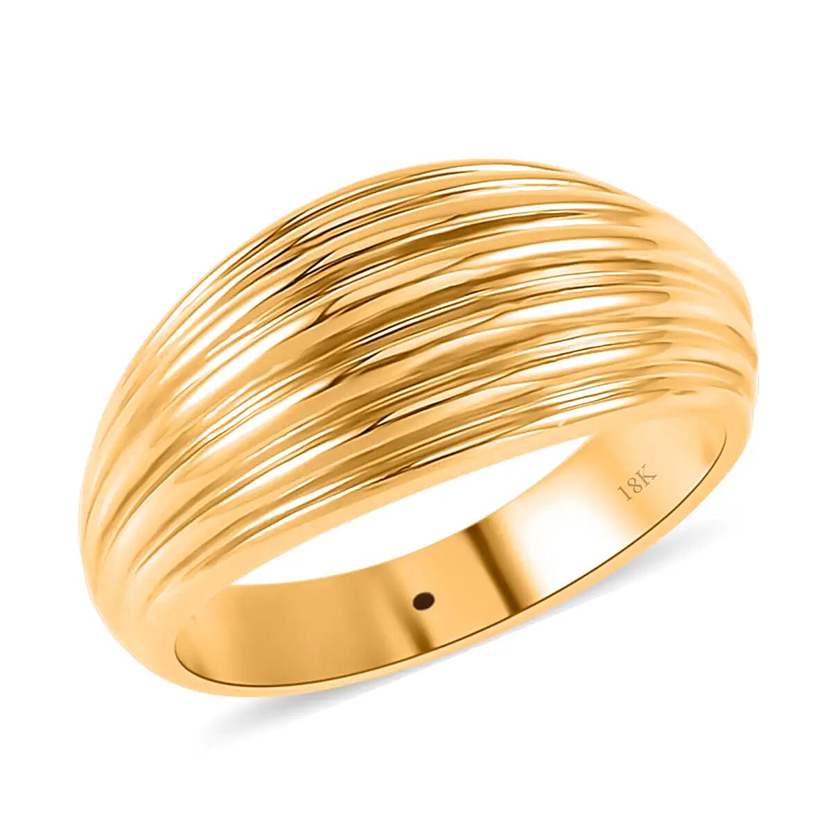 18K Yellow Gold Dome Ring (Size 10)