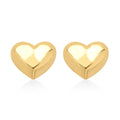 18K Yellow Gold Heart Stud Earrings 0.60 Grams - Sticky add to cart bar