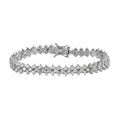 Moissanite Bracelet in Platinum Over Sterling Silver (7.25 In) (Delivery in 5-7 Business Days) 7.50 ctw - Sticky add to cart bar