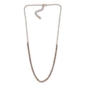 Rose Cut Natural Champagne Diamond Necklace 20 Inches in Rhodium & Vermeil Rose Gold Over Sterling Silver 4.00 ctw - Sticky add to cart bar