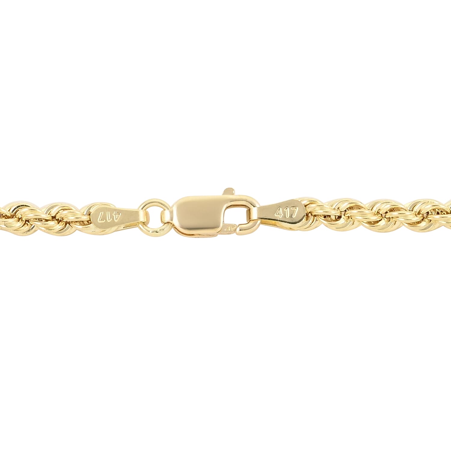 14K Yellow Gold 1.5mm Rope Necklace 22 Inches 1.7 Grams