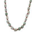 Green Aventurine, Red Agate Beaded Necklace 20 Inches in Sterling Silver 253.30 ctw - Sticky add to cart bar