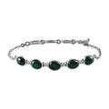 African Malachite Bracelet in Stainless Steel (6.50 In) 10.85 ctw , Tarnish-Free, Waterproof, Sweat Proof Jewelry - Sticky add to cart bar