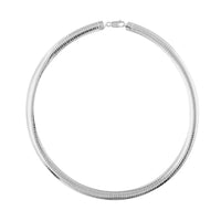 Italian Sterling Silver 8mm Omega Necklace (16 Inches) (27.9 g)