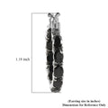 Thai Black Spinel Hoop Earrings in Stainless Steel 10.90 ctw - Sticky add to cart bar