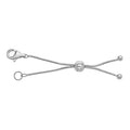 Rhodium Over Sterling Silver Adjustable Slider 1mm Snake Chain with 11mm Lobster Lock - Sticky add to cart bar