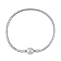 Snake Chain Bracelet in Stainless Steel (7.50 In) with Round Shape Lock - Sticky add to cart bar