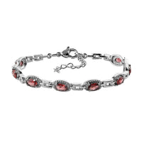 Amethyst Bracelet in Stainless Steel (6.50 In) 3.75 ctw