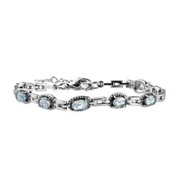 Amethyst Bracelet in Stainless Steel (6.50 In) 3.75 ctw