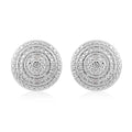 White Diamond Earrings in Sterling Silver, Stud Earrings For Women 0.05 ctw - Sticky add to cart bar