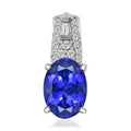LUXORO 10K White Gold Premium Tanzanite and Diamond Pendant 1.25 ctw - Sticky add to cart bar