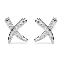 Rachel Galley 14K White Gold Diamond G-H I1 Kiss X Molto Earrings 0.20 ctw