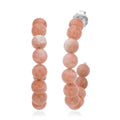Golden Rutilated Quartz Beaded J-Hoop Earrings in Stainless Steel 72.50 ctw - Sticky add to cart bar