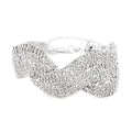 Austrian Crystal Cluster Bracelet in Silvertone (7.5-9.5In) - Sticky add to cart bar