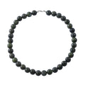 Connemara Marble Beaded Necklace 18 Inches in Rhodium Over Sterling Silver 325.00 ctw - Sticky add to cart bar