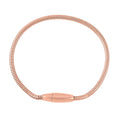 Snake Chain Bracelet in ION Plated RG Stainless Steel (7.50 In) with Oval Shape Lock - Sticky add to cart bar