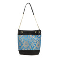 Brocade Leather Crossbody Bag  Color: Black Size: 12 L x 5.75 W x 9.75 H INCH - Sticky add to cart bar