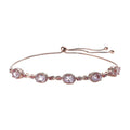 Premium Martha Rocha Kunzite and Premium Morro Redondo Pink Tourmaline Bolo Bracelet in Vermeil Rose Gold Over Sterling Silver 5.80 ctw - Sticky add to cart bar