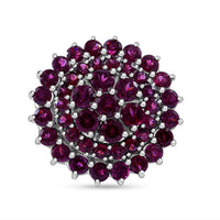 Orissa Rhodolite Garnet Ring in Platinum Over Sterling Silver (Size 10.0) 7.50 ctw