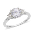Emperor Cut Moissanite Ring in Platinum Over Sterling Silver 2.00 ctw - Sticky add to cart bar