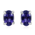 Madagascar Purple Sapphire Stud Earrings in Platinum Over Sterling Silver 0.60 ctw - Sticky add to cart bar