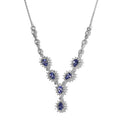 AAA Tanzanite and White Zircon 3.75 ctw Necklace in Platinum Over Sterling Silver 20 Inches - Sticky add to cart bar