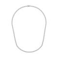 Simulated Diamond Tennis Necklace 20 Inches in Silvertone 20.00 ctw - Sticky add to cart bar