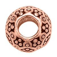 Rhodium Over Sterling Silver Barrel Shape Beaded Charms