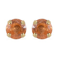 Luxoro 10K Yellow Gold Premium Viceroy Spessartine Garnet Solitaire Stud Earrings 1.00 ctw - Sticky add to cart bar