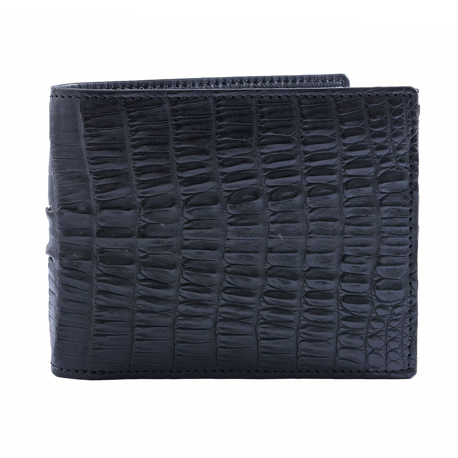River Black Genuine Crocodile Leather Wallet
