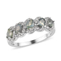 Narsipatnam Alexandrite and Natural White Zircon Ring in Platinum Over Sterling Silver 1.65 ctw (Delivery in 5-7 Business Days) - Sticky add to cart bar