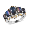 Aurora Moonstone Ring in Vermeil Yellow Gold and Platinum Over Sterling Silver 4.35 ctw - Sticky add to cart bar