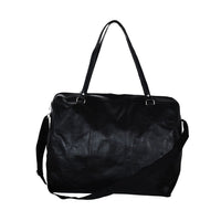 Closeout Deal Black Genuine Cow Leather Duffle Bag