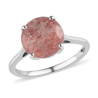 Tanzanian Natronite Solitaire Ring in Platinum Over Sterling Silver (Size 10.0) 3.15 ctw