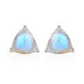 Premium Rainbow Moonstone Solitaire Stud Earrings in Platinum Over Sterling Silver 3.50 ctw - Sticky add to cart bar