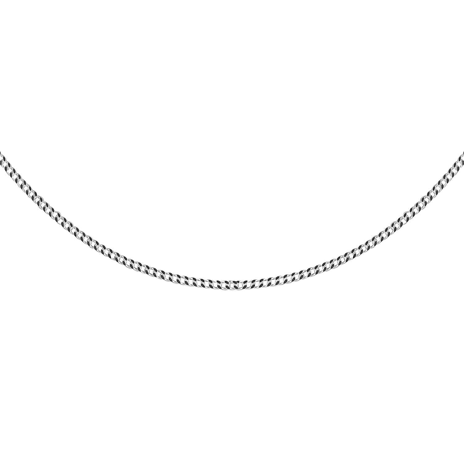 Italian Sterling Silver 0.75mm Curb Chain 20 Inches 2.70 Grams