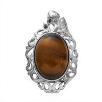 African Malachite Solitaire Pendant in Platinum Over Copper with Magnet 14.50 ctw