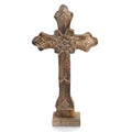 NAKKASHI Bronze Color Wooden Handcrafted Decorative Cross (7"x12") - Sticky add to cart bar