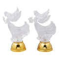 Set of 2 Flat Angel Gesture of Prayer and Holding The Harp with Multi Color Changing Light (3.54"x2.16"x6.29") - Sticky add to cart bar