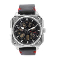GENOA Automatic Mechanical Movement Watch with Black Hollow-Out Dial and Black Leather Strap (44 mm) - Sticky add to cart bar