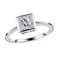 Moissanite Solitaire Ring in Platinum Over Sterling Silver 1.15 ctw (Delivery in 5-7 Business Days) - Sticky add to cart bar