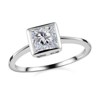 Moissanite Solitaire Ring in Platinum Over Sterling Silver 1.15 ctw (Delivery in 5-7 Business Days)