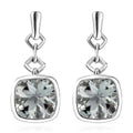 Montezuma Prasiolite 7.50 ctw Earrings in Platinum Over Sterling Silver - Sticky add to cart bar