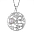 Austrian CrystaGray Resin and Austrian Crystal Dragon Pendant Necklace 24-26 Inches in Silvertonel and Resin Dragon Pendant Necklace 24-26 Inches in Silvertone - Sticky add to cart bar